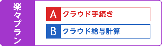 楽々プラン A.クラウド手続き+B.クラウド給与計算